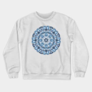 Blue and silver round pattern Crewneck Sweatshirt